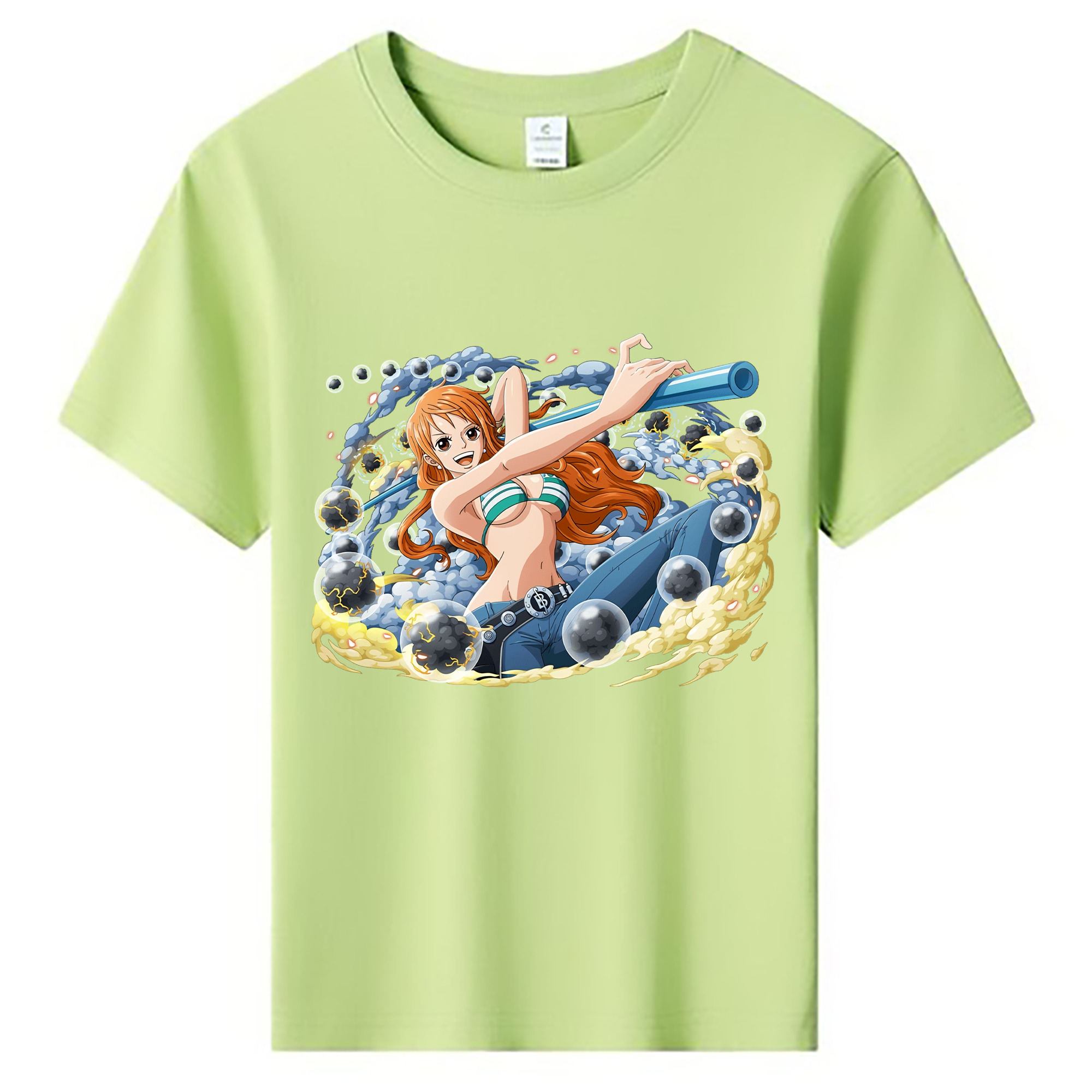 （画像用） ワンピース ナミ ONE PIECE Nami 綿100％キッズTシャツ（フロントプリント）